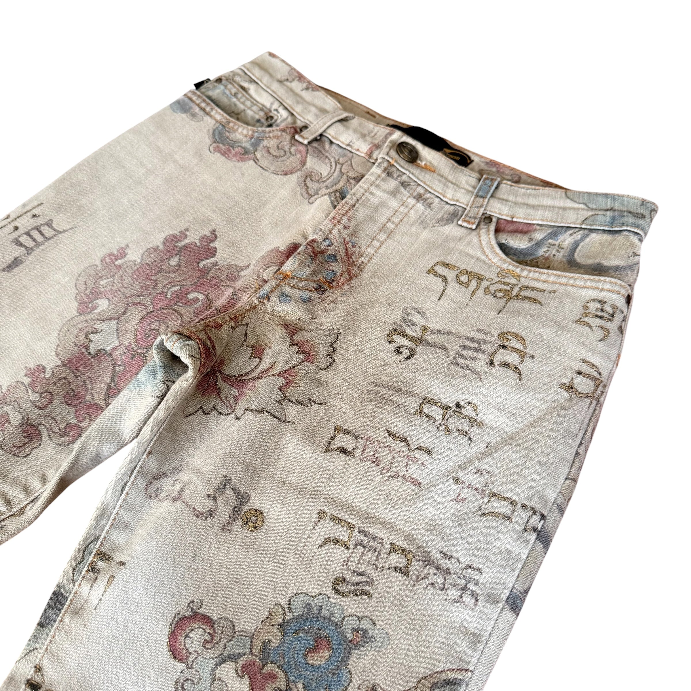 JUST CAVALLI X ROBERTO CAVALLI 2005 "ASIAN FANTASY" DENIM PANTS
