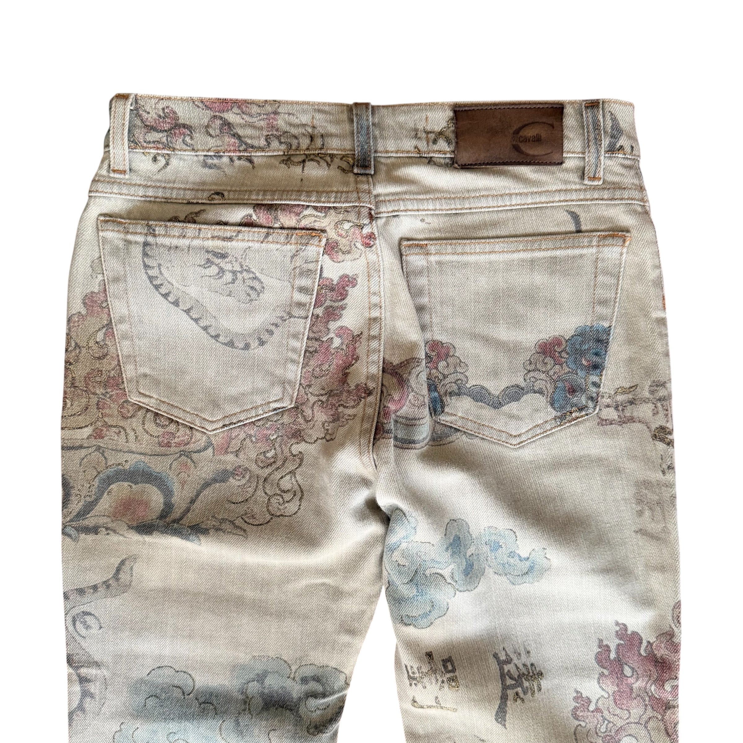 JUST CAVALLI X ROBERTO CAVALLI 2005 "ASIAN FANTASY" DENIM PANTS