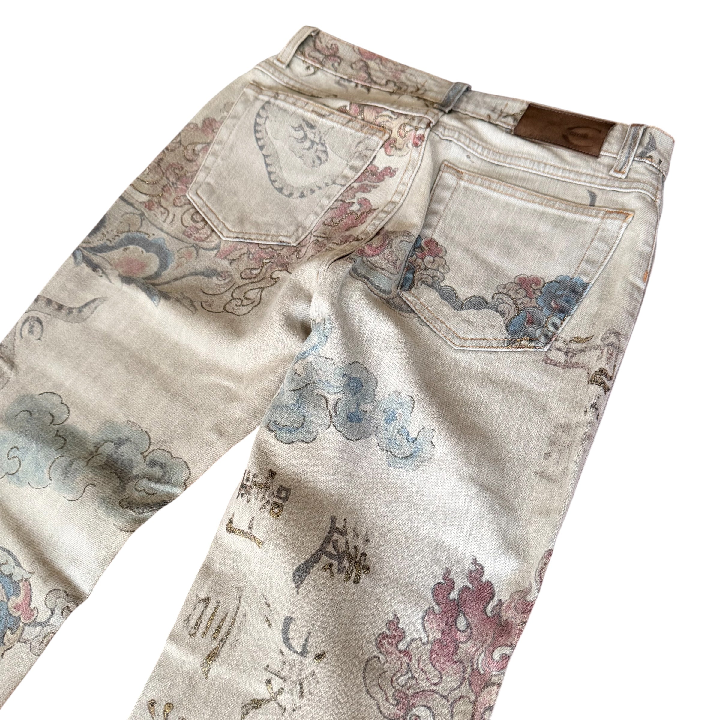 JUST CAVALLI X ROBERTO CAVALLI 2005 "ASIAN FANTASY" DENIM PANTS