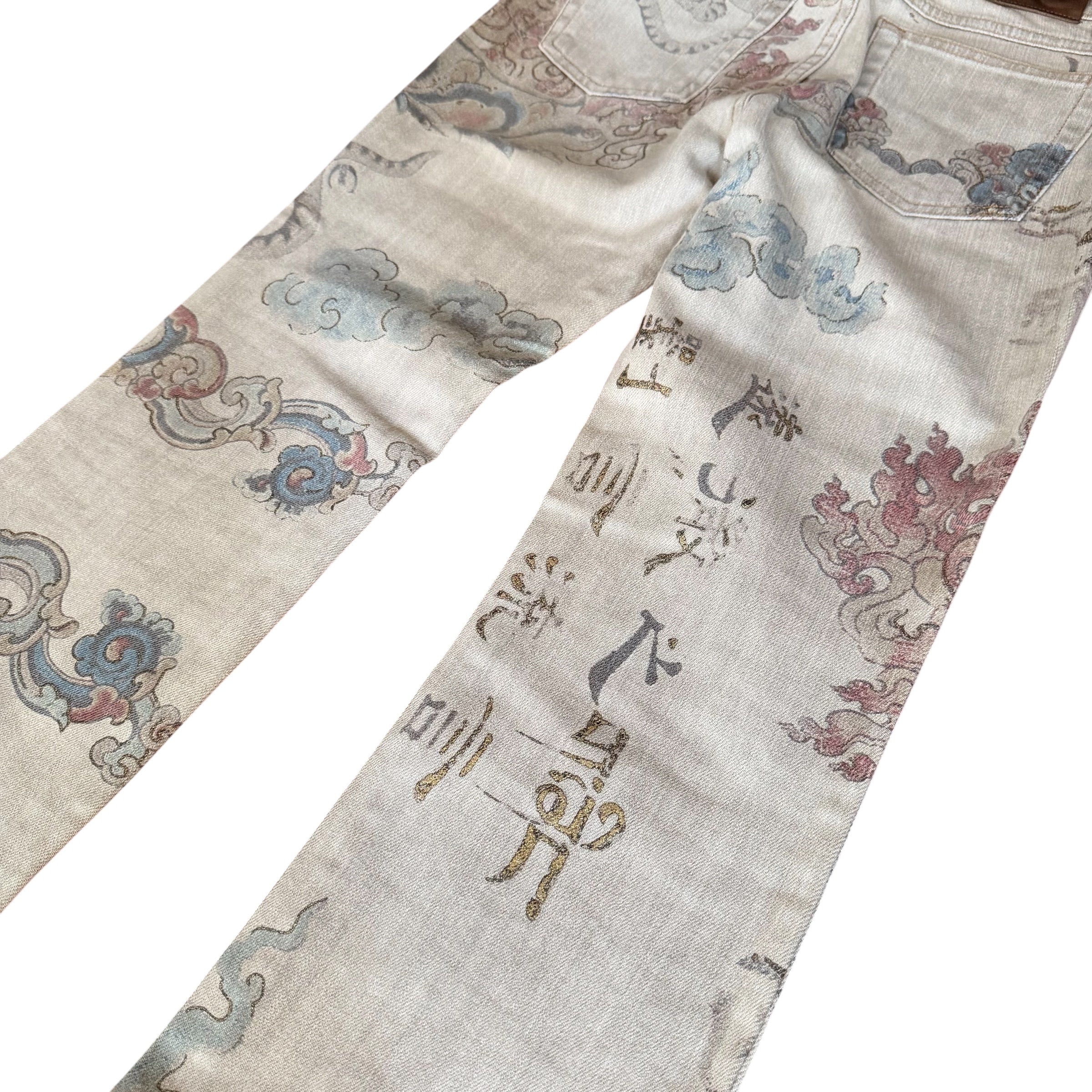 JUST CAVALLI X ROBERTO CAVALLI 2005 "ASIAN FANTASY" DENIM PANTS