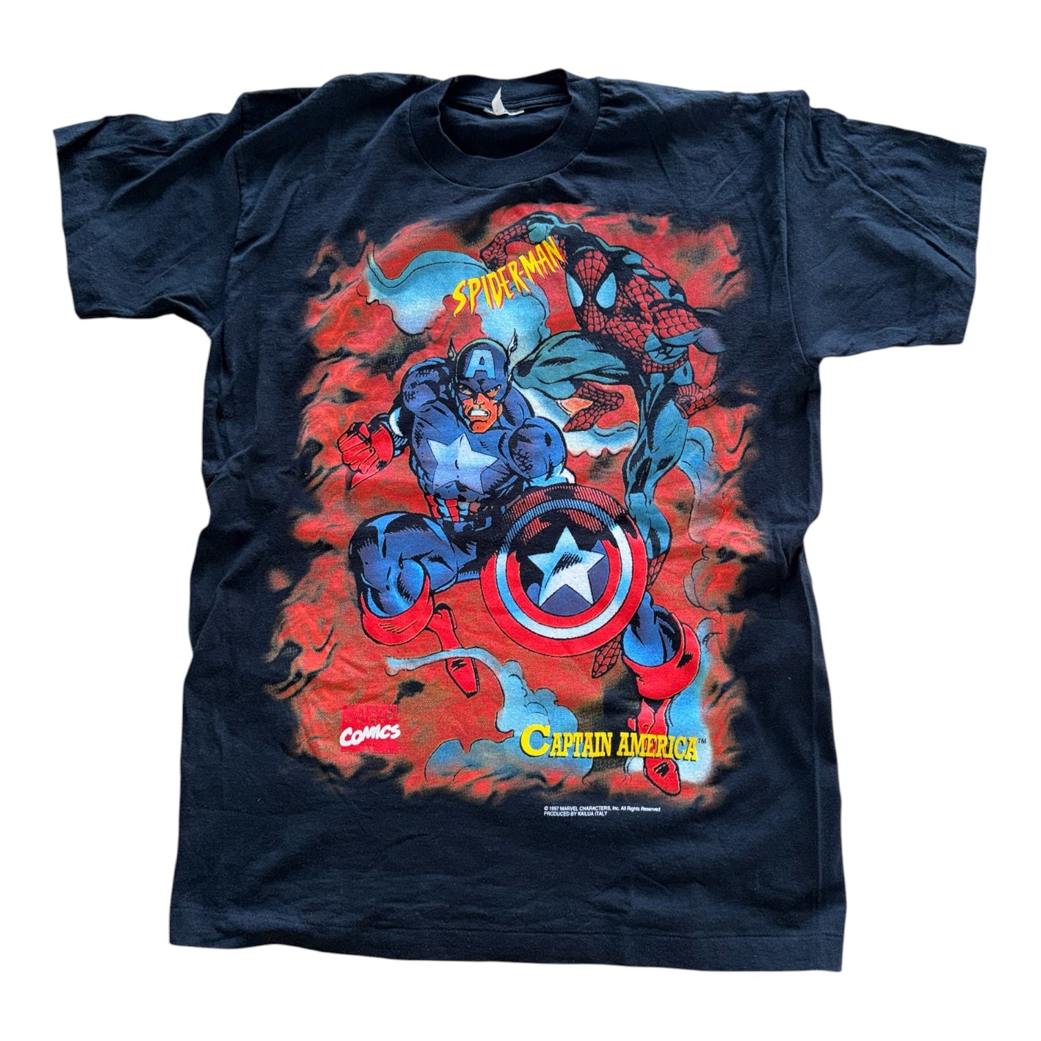 Vintage Spiderman Captain America Kailua 90s T-Shirt