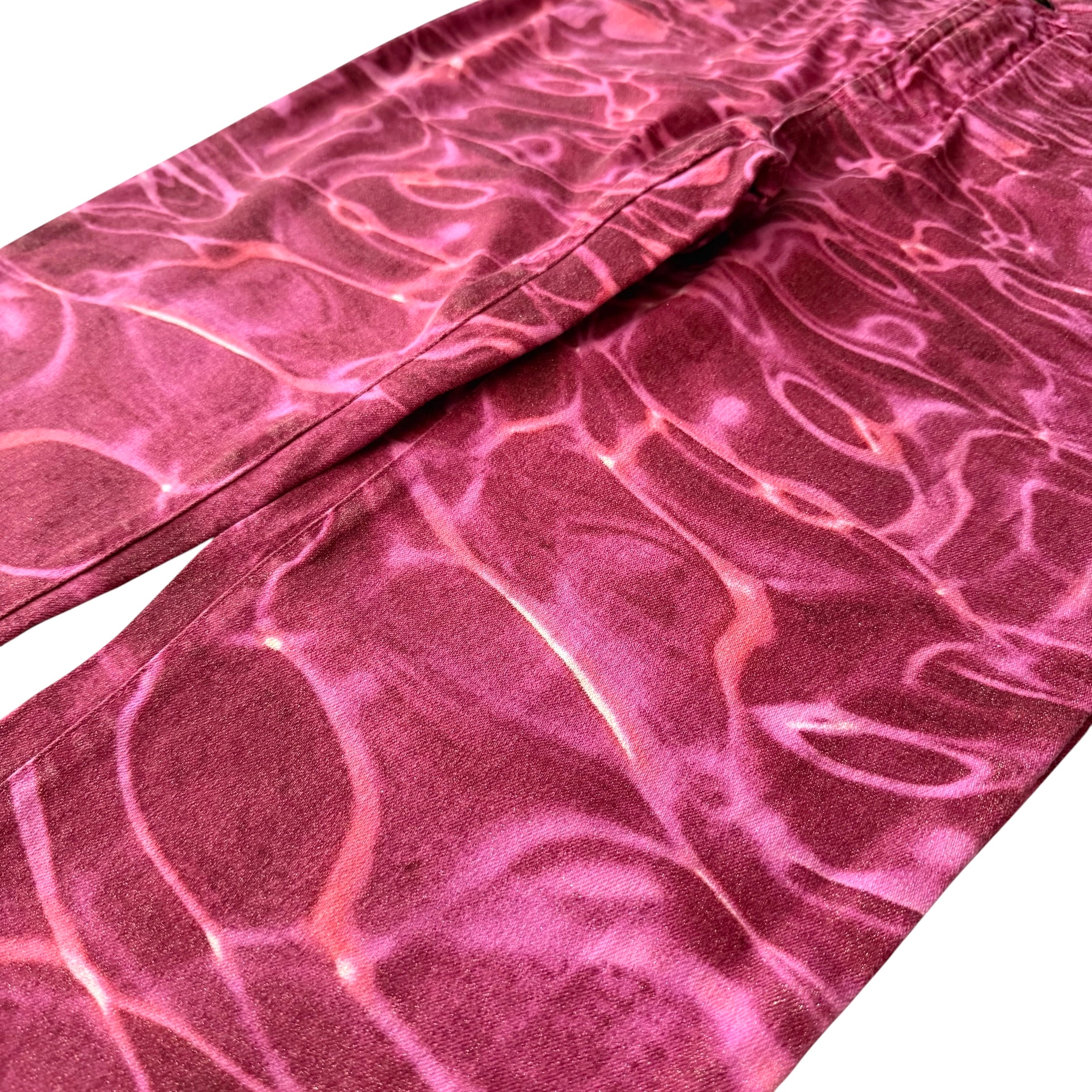 Just Cavalli x Roberto Cavalli Vintage Pink Ocean Water Print Jeans