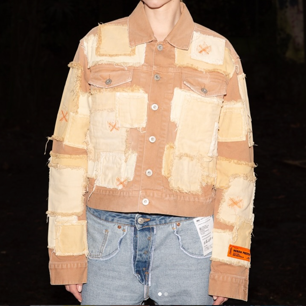 HERON PRESTON PATCHWORK DENIM JACKET