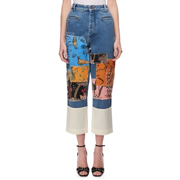 LOEWE PATCHWORK DENIM PANTS